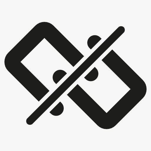断开的链接图标【高清图标元素png素材】-90设计