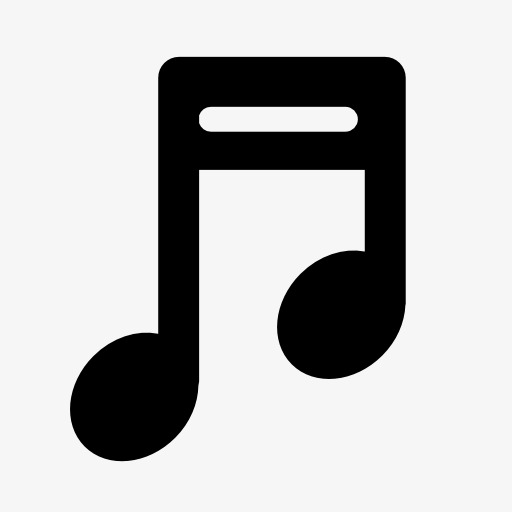 音乐音符黑白简约图标符号元素