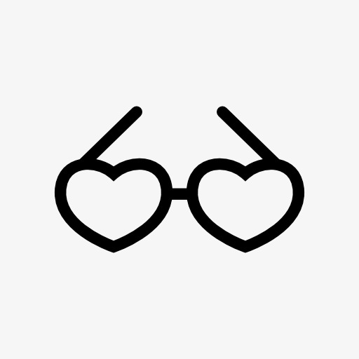 心形眼镜图标