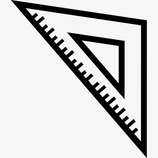 三角尺标志图标png素材-90设计