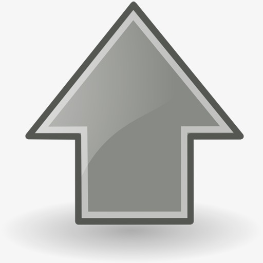 灰色的上箭头图标