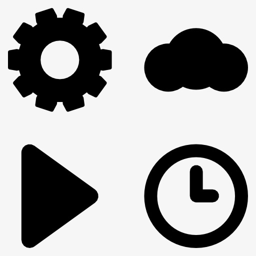 简约导航系统图标ui图形元素设计地图