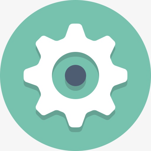 简约卡通风格圆形齿轮装饰效果图标元素