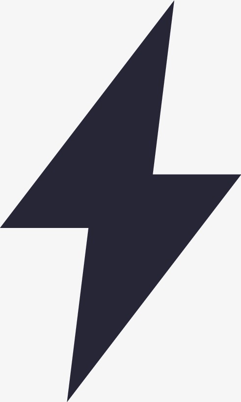 镭射炫彩金黄立体胖鼓鼓小闪电素材