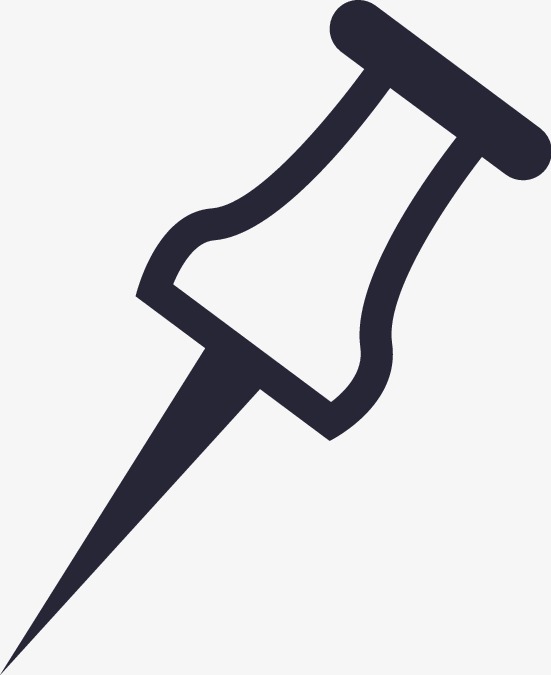 简约卡通手绘文具用品图钉元素设计【免抠元素png】-90设计网