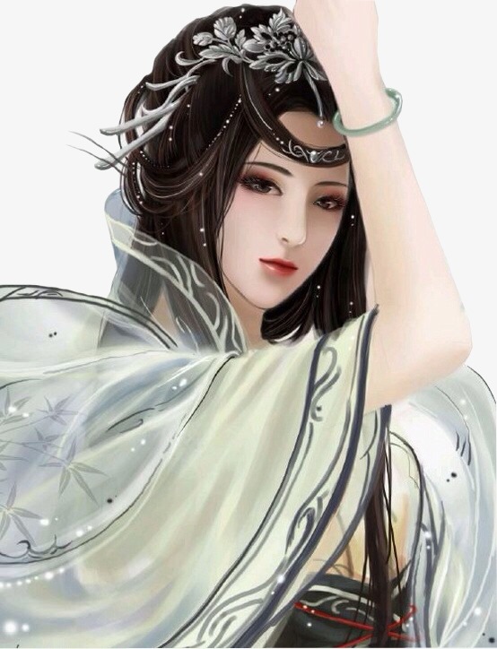清明节节气放风筝卡通手绘女古风人物