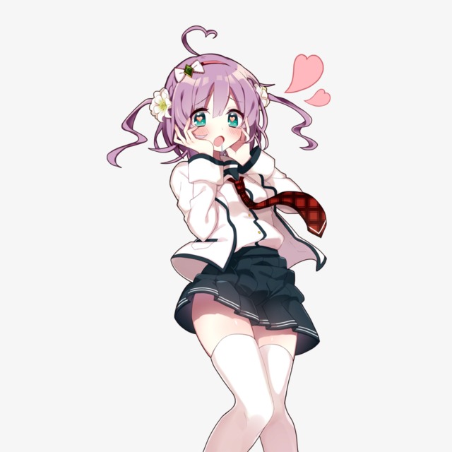 动漫女生 png素材-90设计