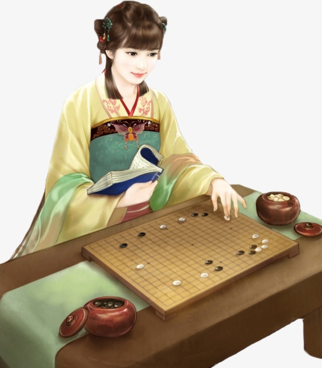 下棋的女子