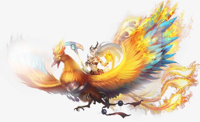 凤凰红色线条底纹古典暗纹免抠装饰元素