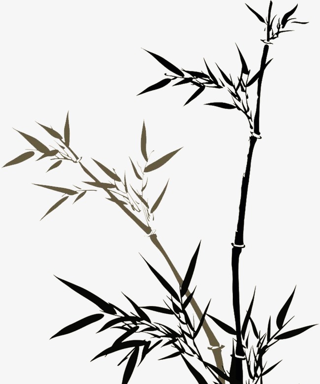 彩绘竹子png素材-90设计