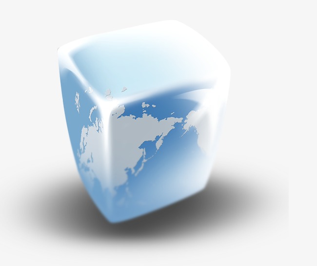 现代鎏金方形框地球元素组合免抠素材