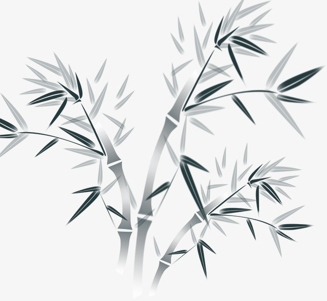 墨竹,墨画,png素材-90设计