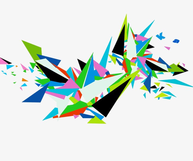 碎片效果_彩色碎片png素材-90设计