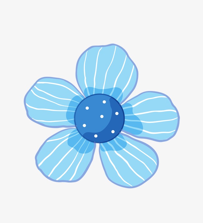 手绘 蓝色花朵