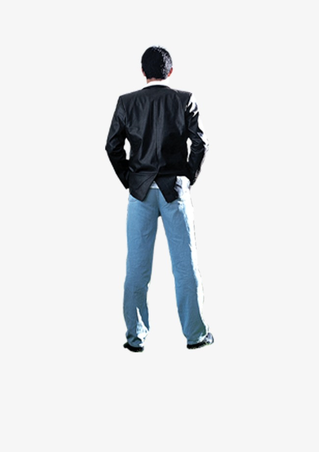 人物背影男人【高清装饰元素png素材】-90设计