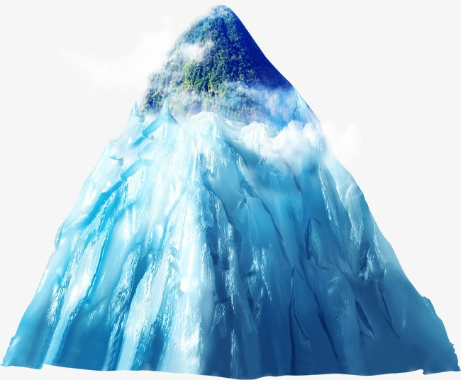 冬日冬天免扣冰山倒影场景素材图【免抠元素png】-90设计网