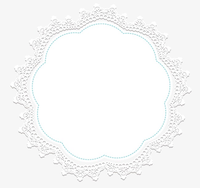 白色花边边框