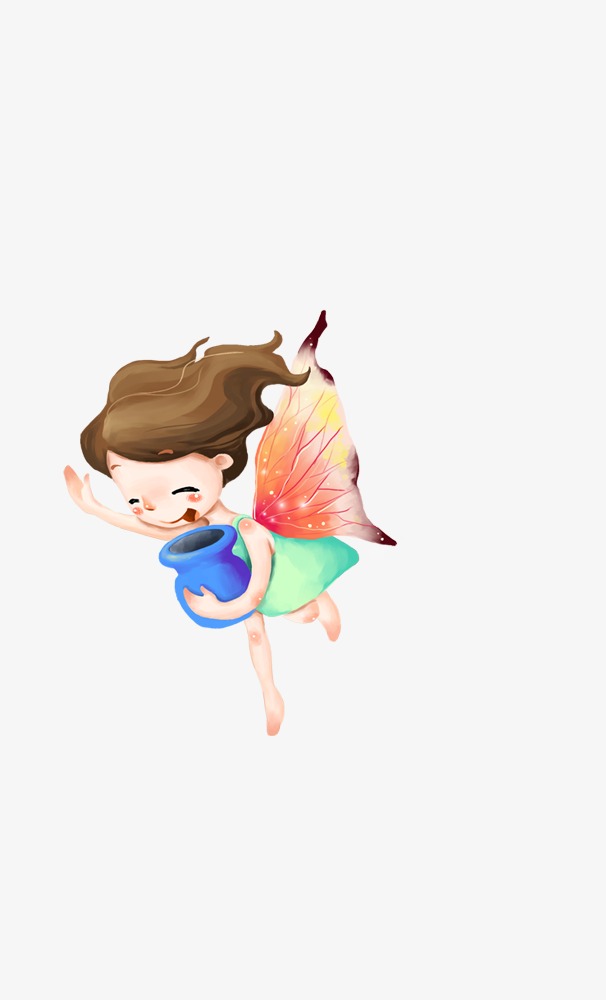 卡通长翅膀女孩