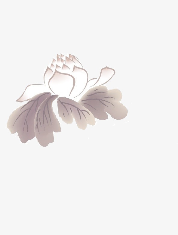 荷花水墨_荷花png素材-90设计