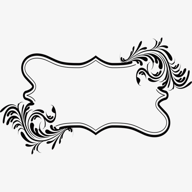 边框 古典 黑色 线框 艺术png素材-90设计