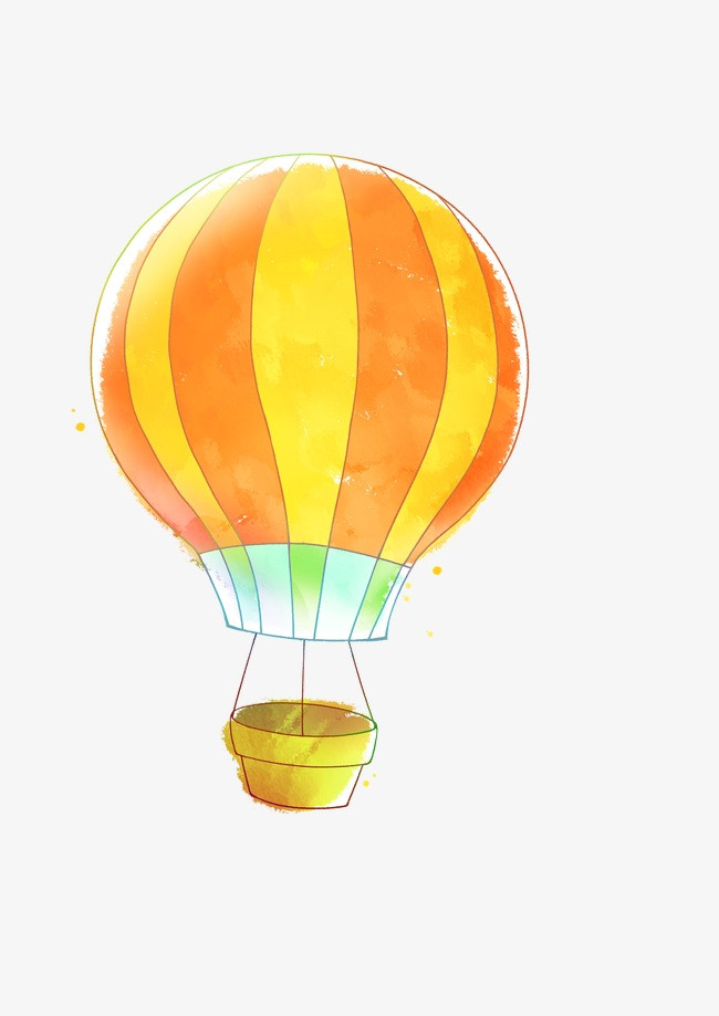 手绘热气球