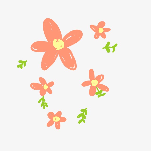 卡通漂浮花