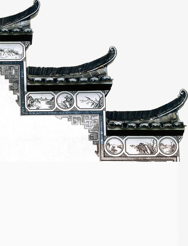 传统屋檐png素材-90设计