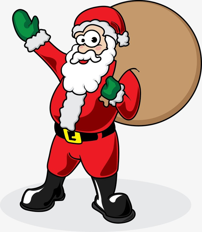 矢量图卡通手绘圣诞老人套图集