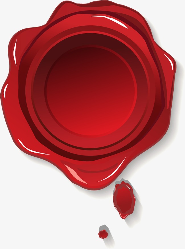 红色印泥【高清装饰元素png素材】-90设计