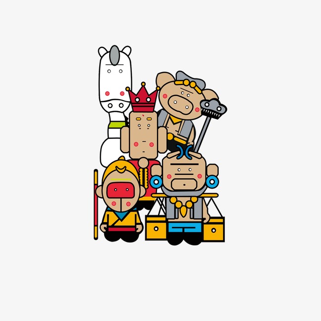 卡通唐僧师徒素材图片免费下载_高清装饰图案png_千库网(图片编号