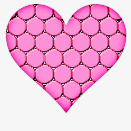 简约心型卡通手绘粉色爱心元素设计