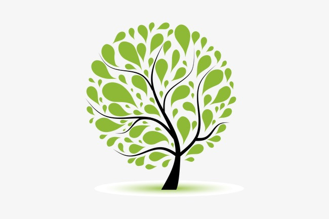平面卡通可爱植物树免扣元素设计