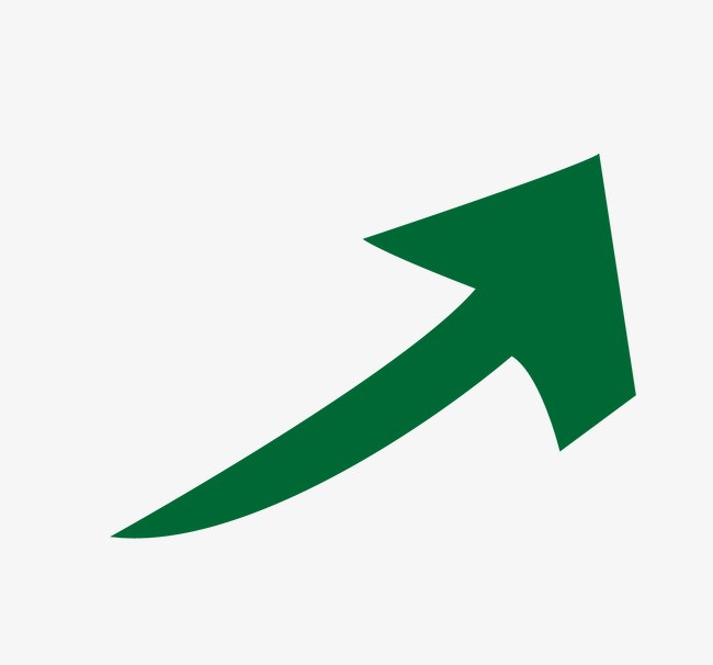 红橙渐变上升箭头简约免扣装饰元素素材