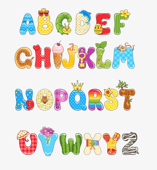 卡通英文字母