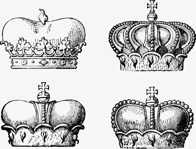 手绘皇冠【高清装饰元素png素材】-90设计