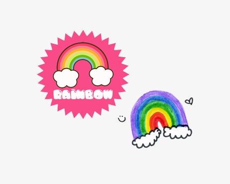 卡通彩虹
