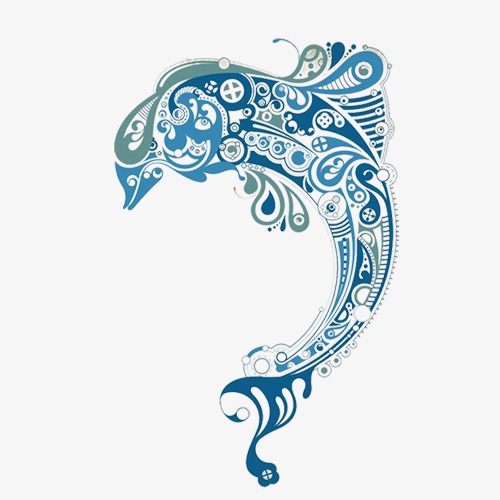 卡通海豚_海豚png素材-90设计