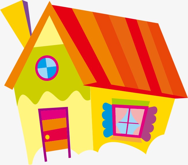 卡通背景_卡通房子png素材-90设计