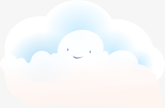 雨过天晴可爱卡通彩虹云朵微笑太阳