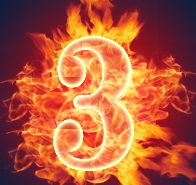 火焰数字3