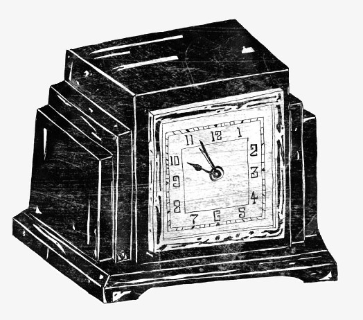 时尚简约时钟手绘钟表挂钟元素设计