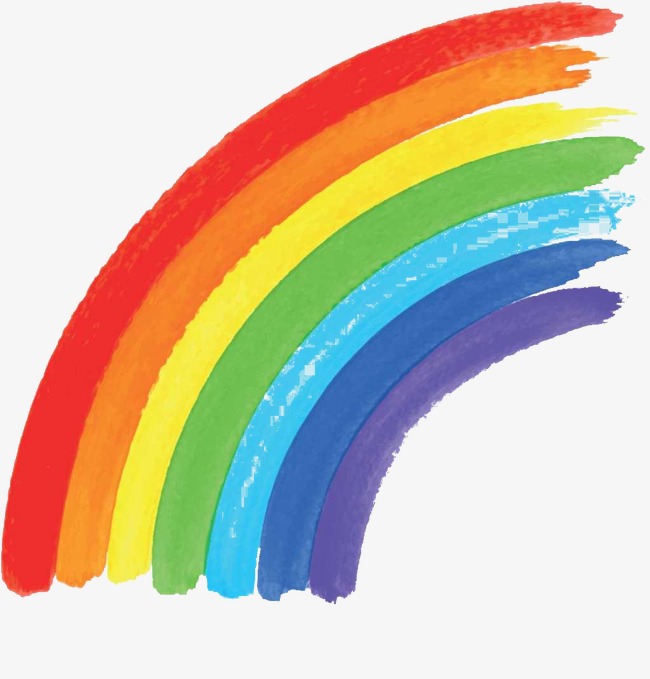 手绘彩虹_彩虹png素材-90设计