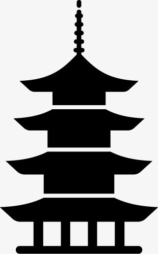 国风金线城市地标建筑西安大雁塔矢量素材【免抠元素png】-90设计网