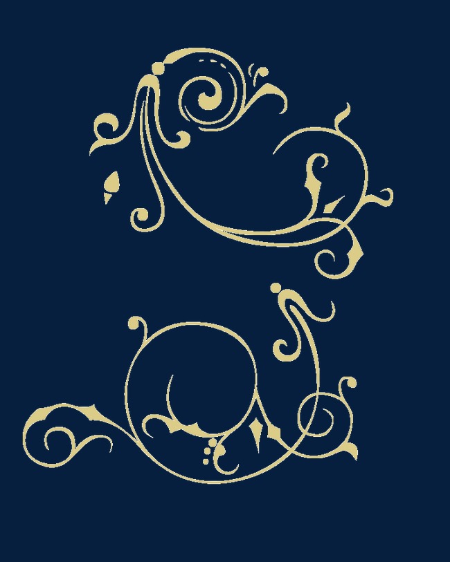 金丝线花纹 花纹素材 花草【高清效果元素png素材】-90设计