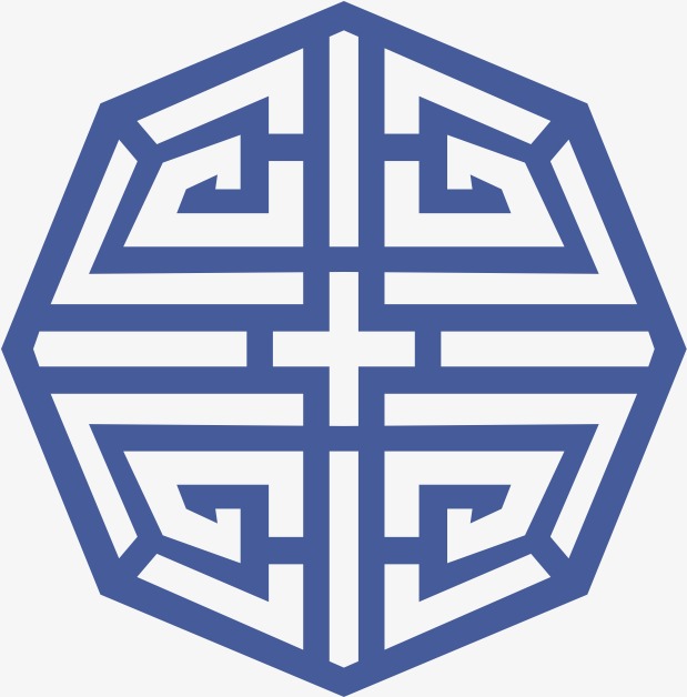 角花底纹花型对称平面图形png素材-90设计