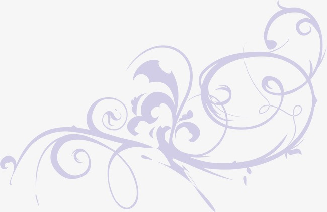 紫色花纹花边植物手绘png免抠素材
