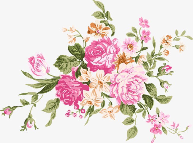 卡通手绘风格粉红色水彩玫瑰花瓣元素【免抠元素png】-90设计网