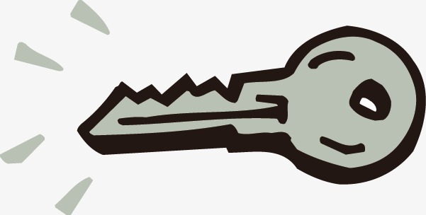 卡通钥匙矢量图