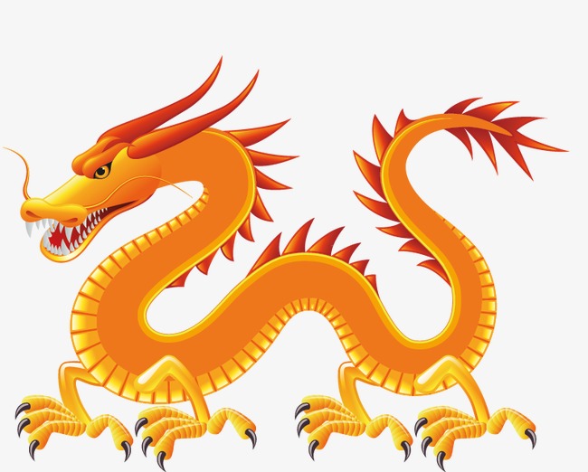 二月二龙抬头传统节日卡通手绘龙祥云