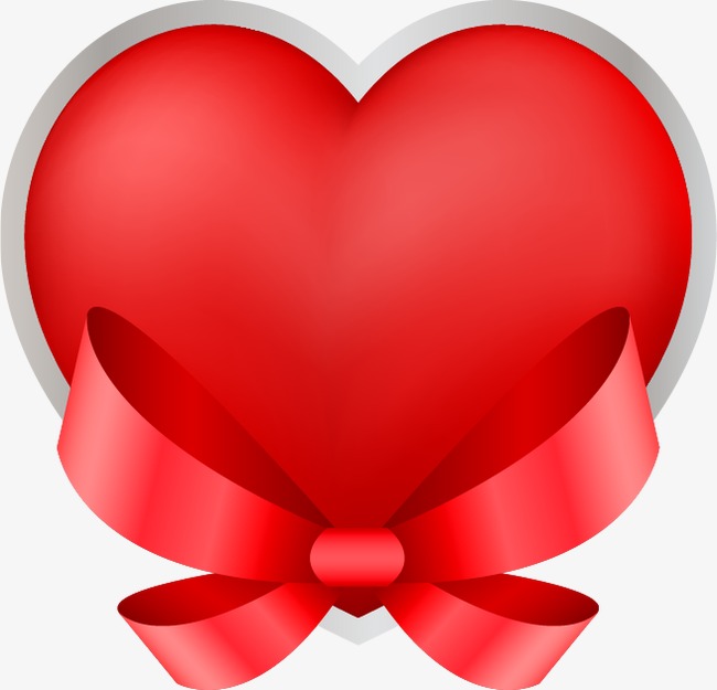 红色心形蝴蝶结图案